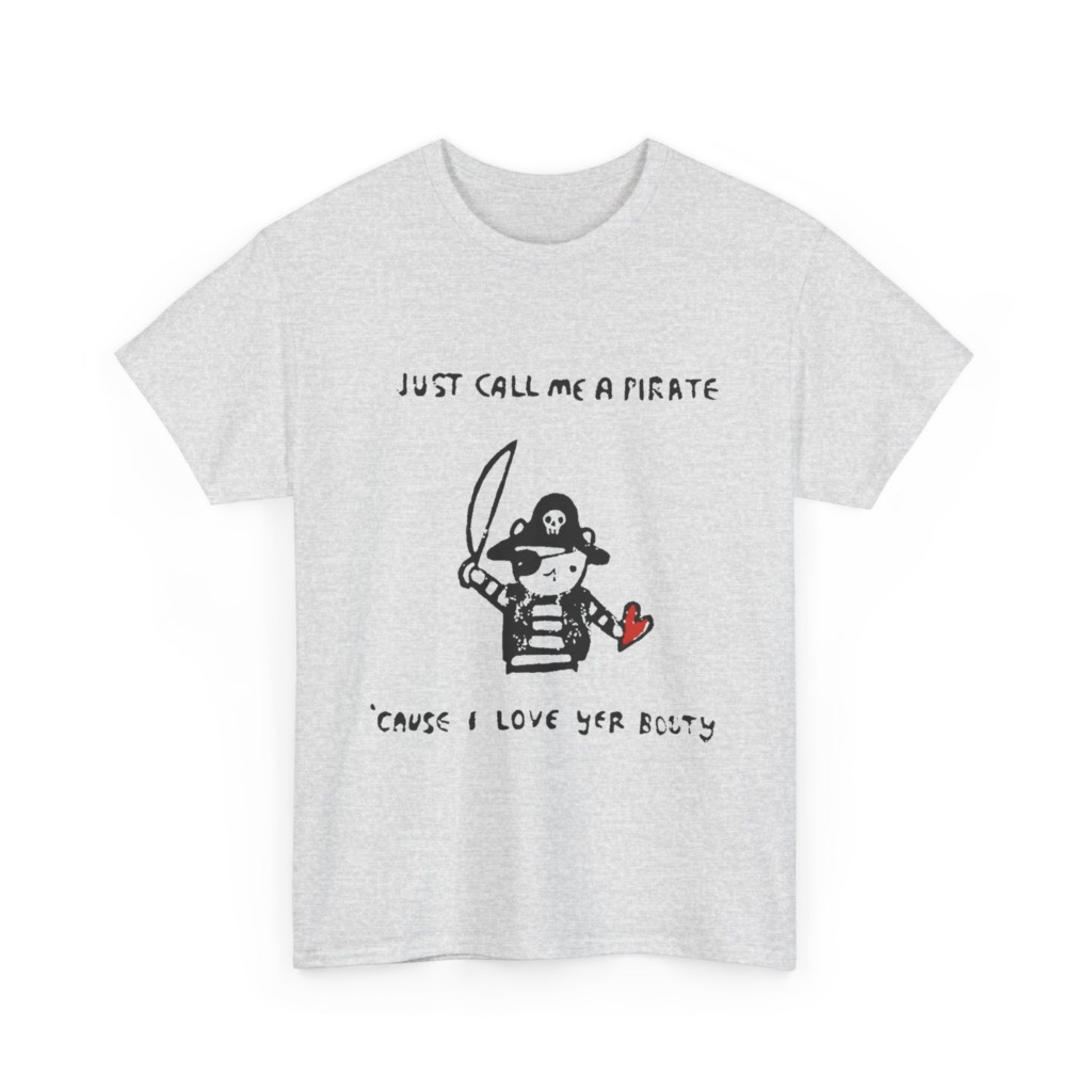 Black T-Shirt with Embroidered Red Heart