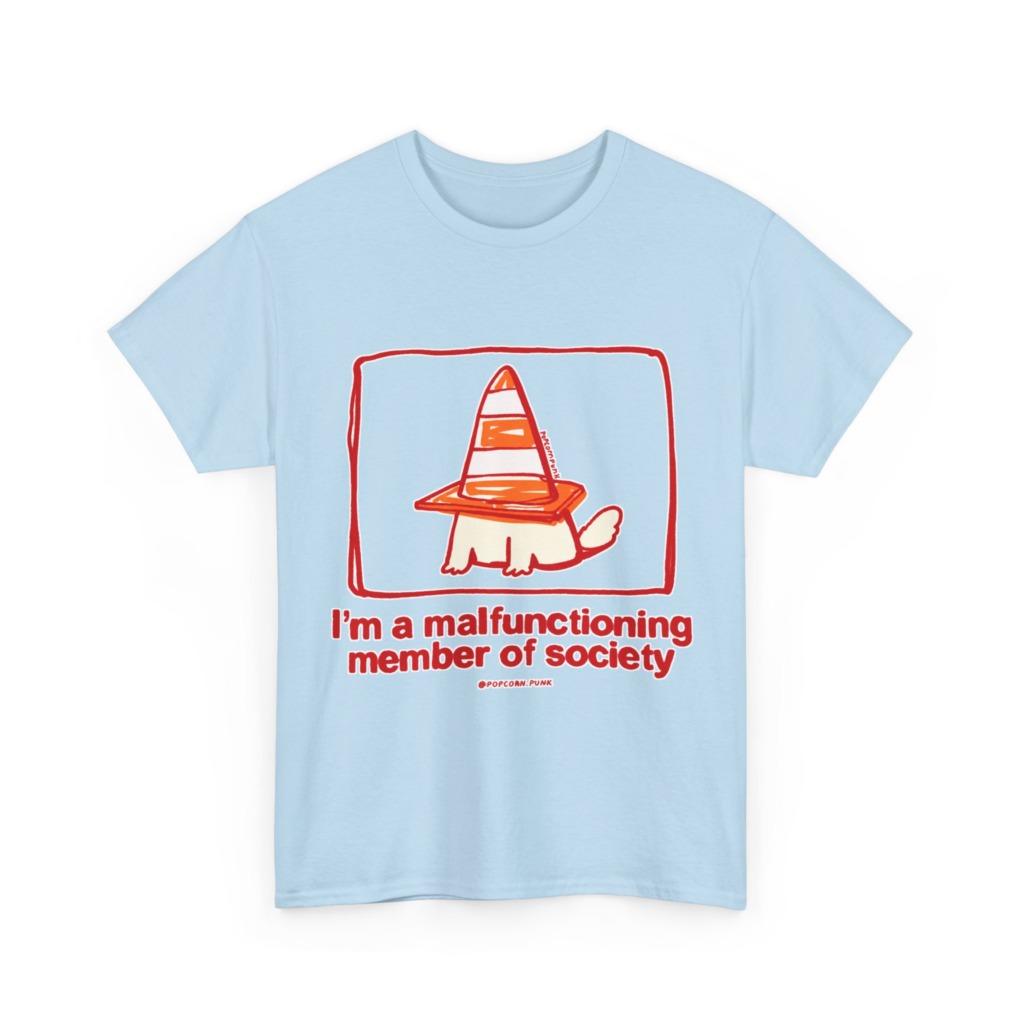 White 'Malfunctioning Member' Dog Graphic T-Shirt