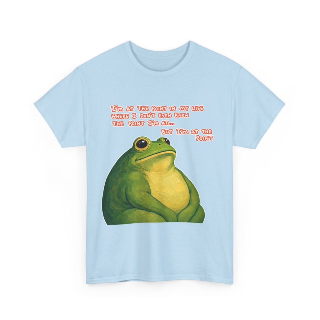 Graphic T-Shirt with Humorous 'I'm At The Point' Frog