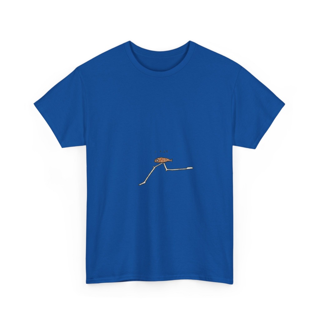 Black 'I FLEE' Fish Graphic T-Shirt