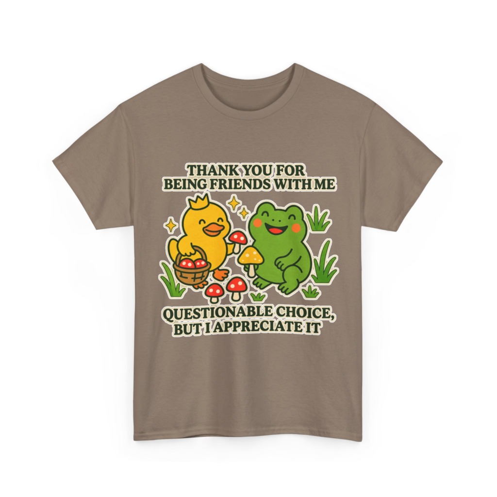 T-Shirt: 'Thank You For Being Friends' Duck & Frog