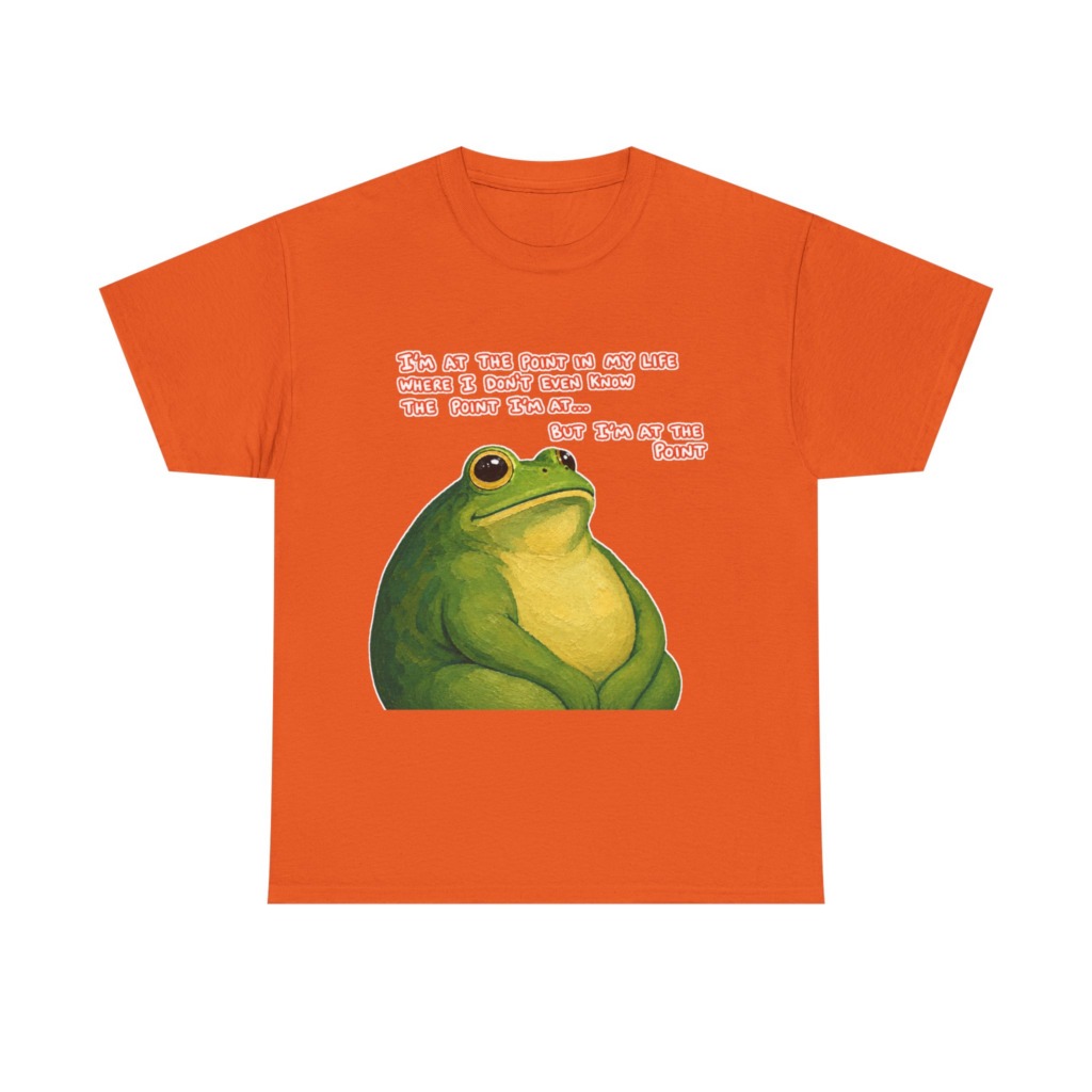 Graphic T-Shirt with Humorous 'I'm At The Point' Frog