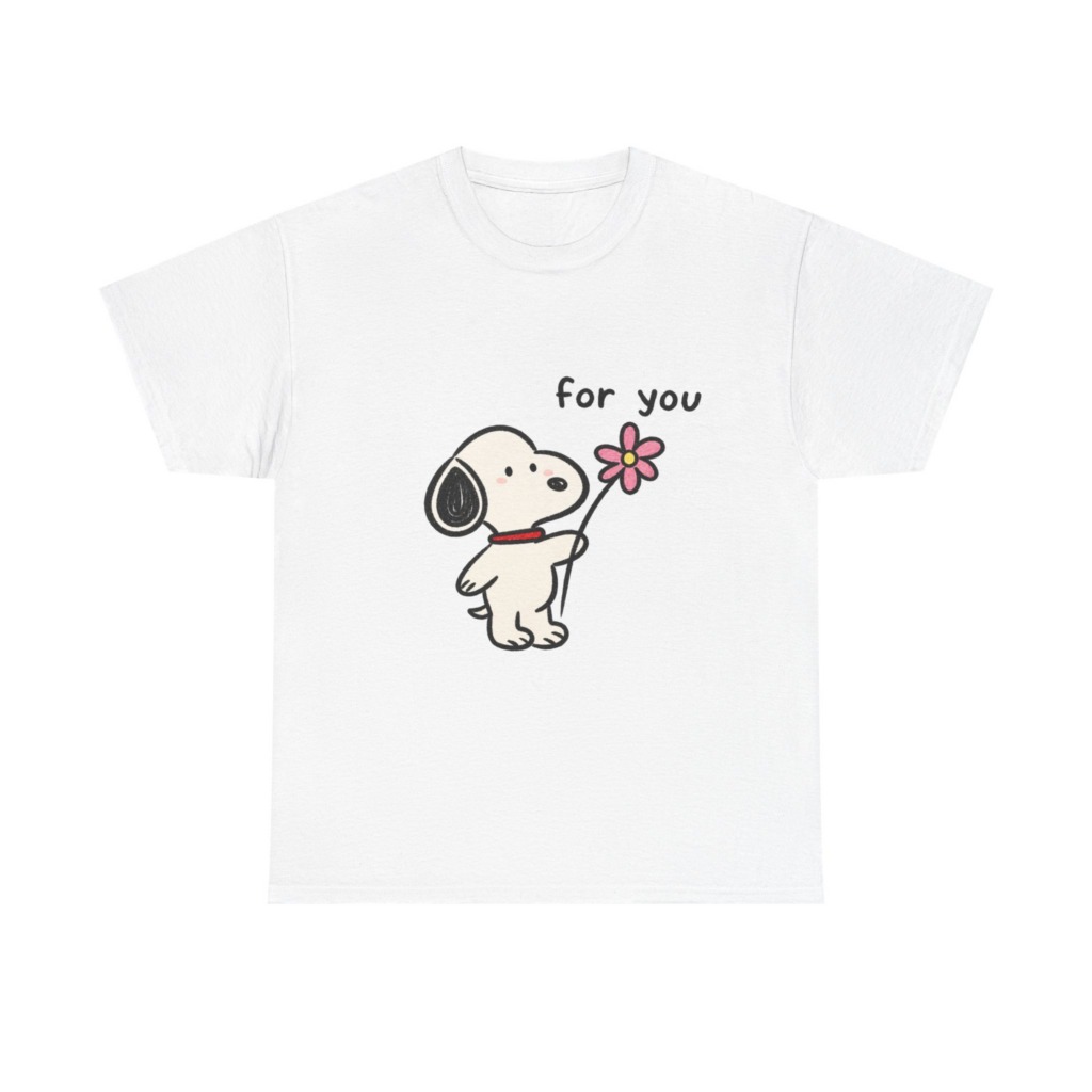 Snoopy 'For You' Flower Graphic T-Shirt