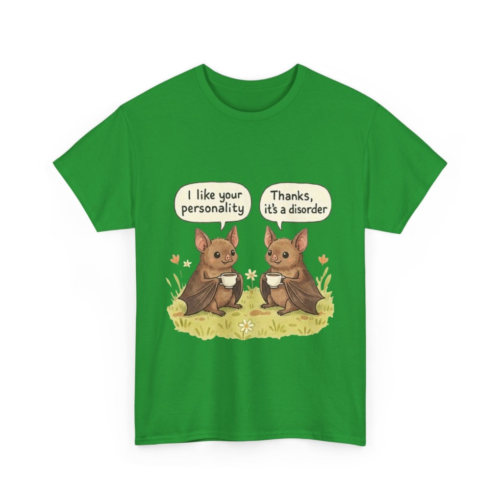 T-Shirt: Funny Bats Personality Disorder Coffee Dialogue