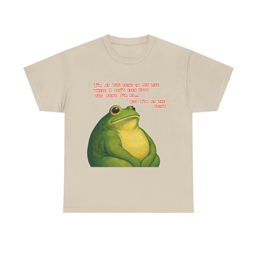 Graphic T-Shirt with Humorous 'I'm At The Point' Frog
