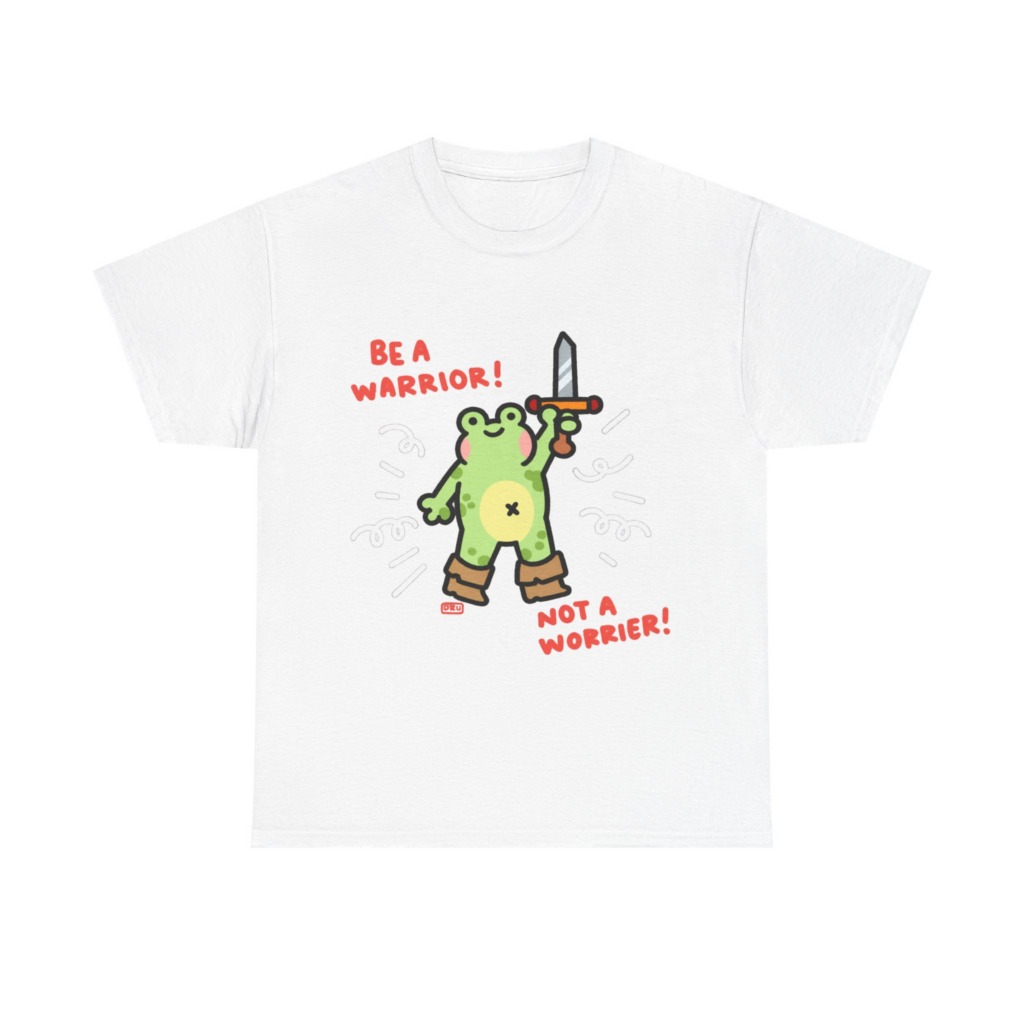T-Shirt: Be A Warrior Frog With Sword Graphic