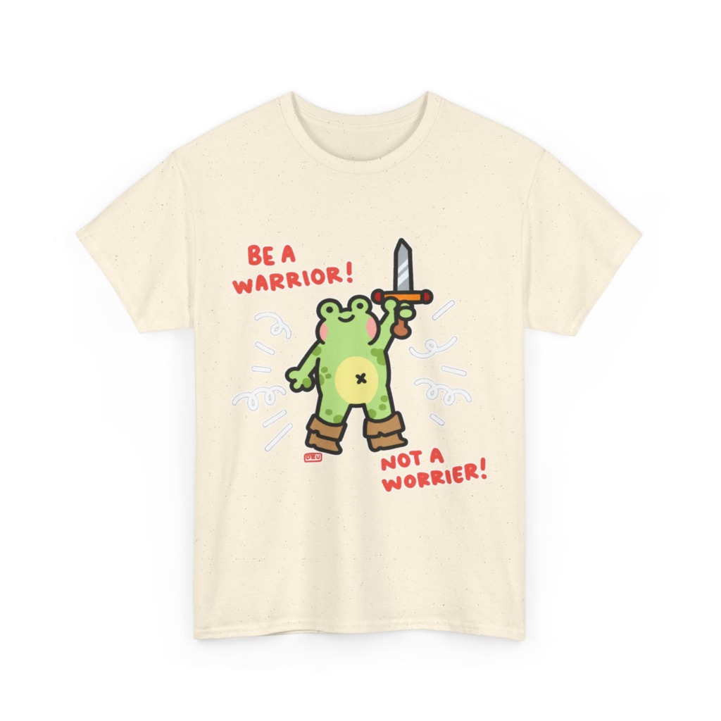 T-Shirt: Be A Warrior Frog With Sword Graphic