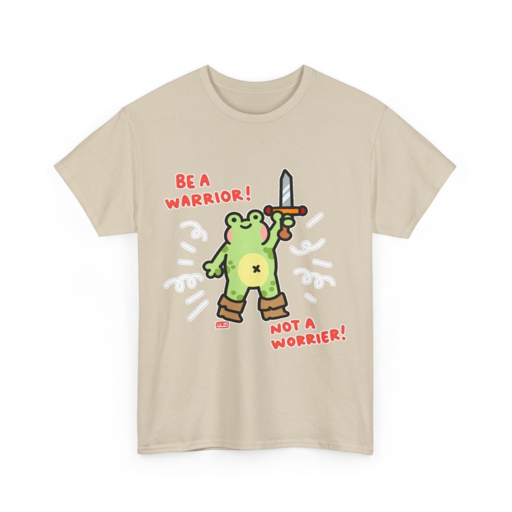 T-Shirt: Be A Warrior Frog With Sword Graphic
