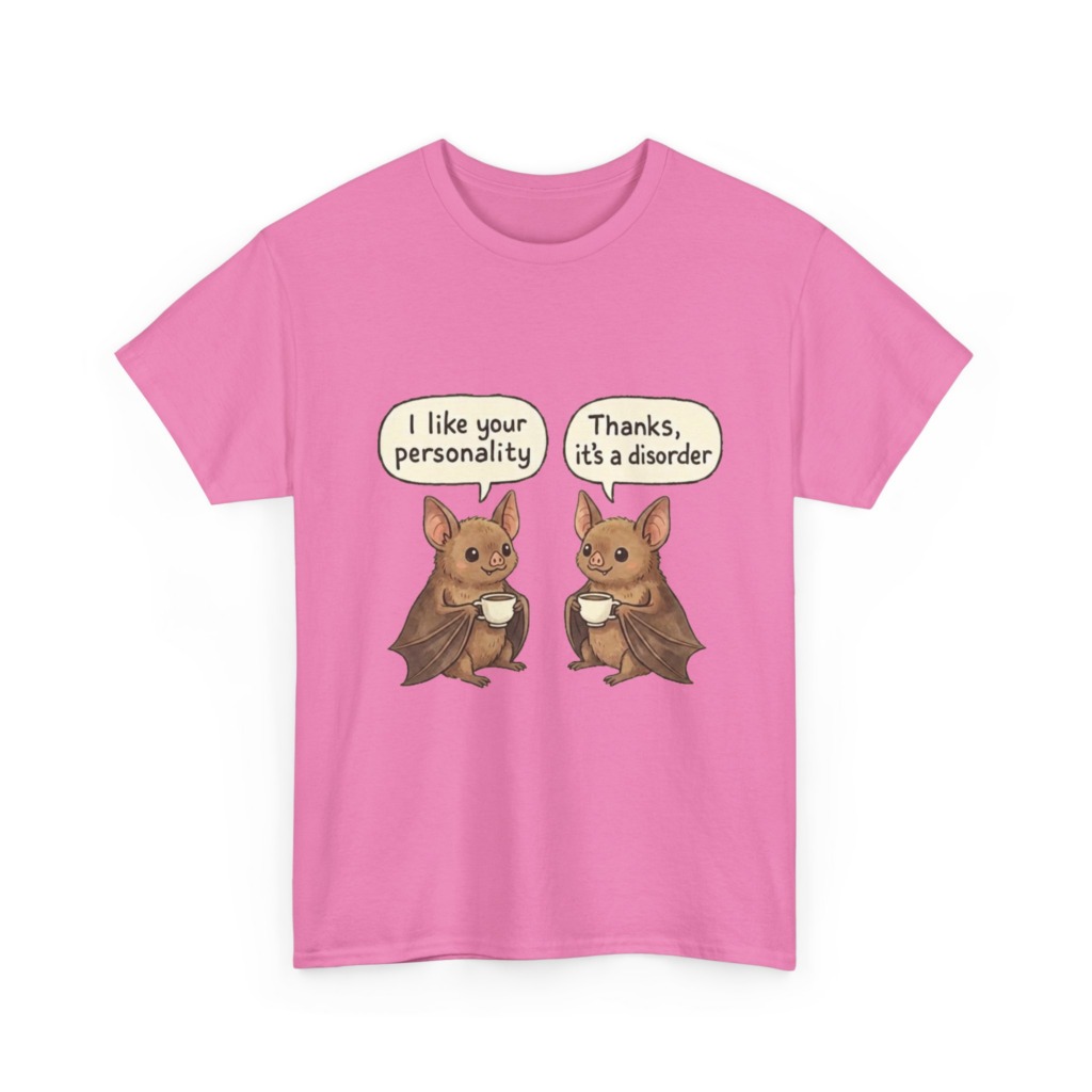 T-Shirt: Funny Bats Personality Disorder Coffee Quote