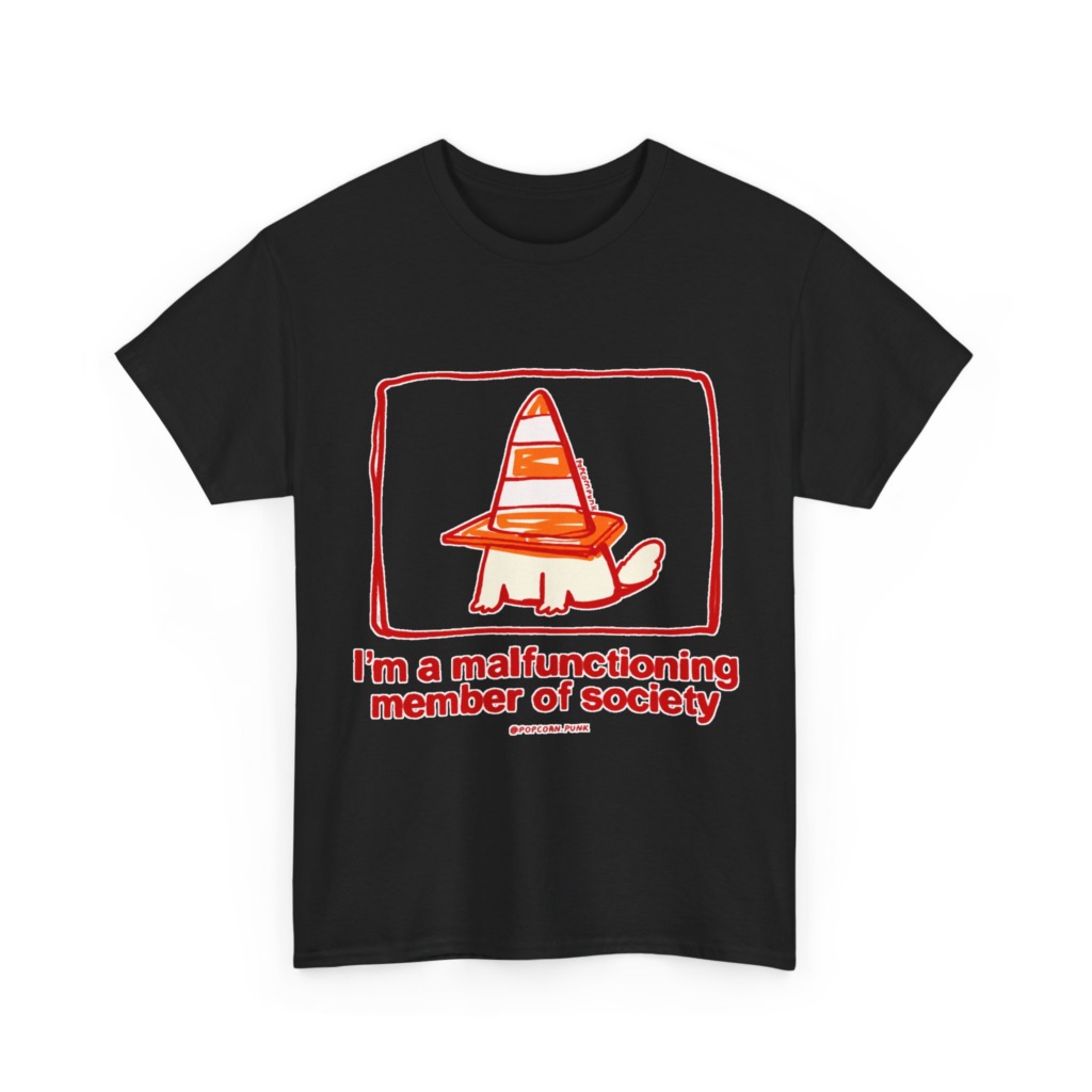 White 'Malfunctioning Member' Dog Graphic T-Shirt
