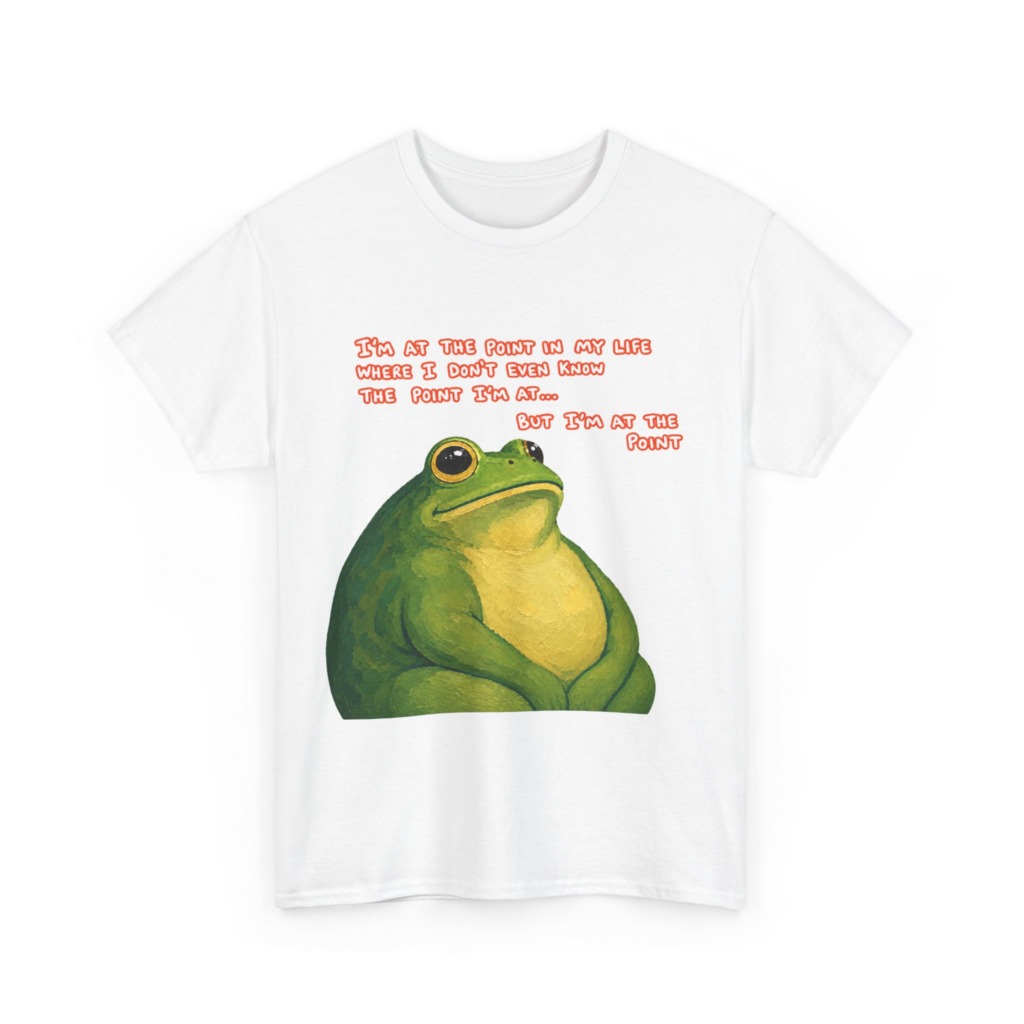Graphic T-Shirt with Humorous 'I'm At The Point' Frog