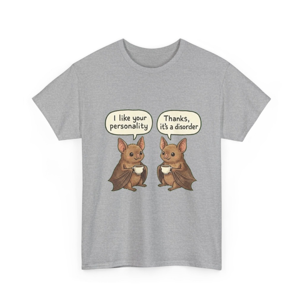 Personality Disorder Bat Coffee Graphic T-Shirt