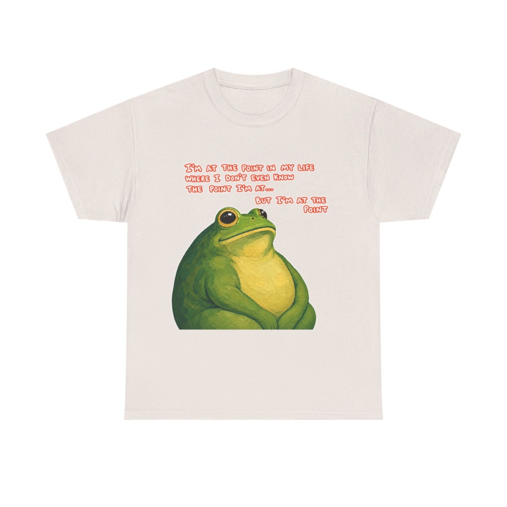 Graphic T-Shirt with Humorous 'I'm At The Point' Frog