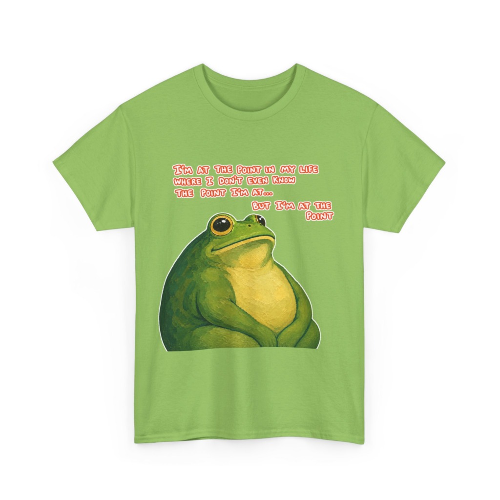 Graphic T-Shirt with Humorous 'I'm At The Point' Frog
