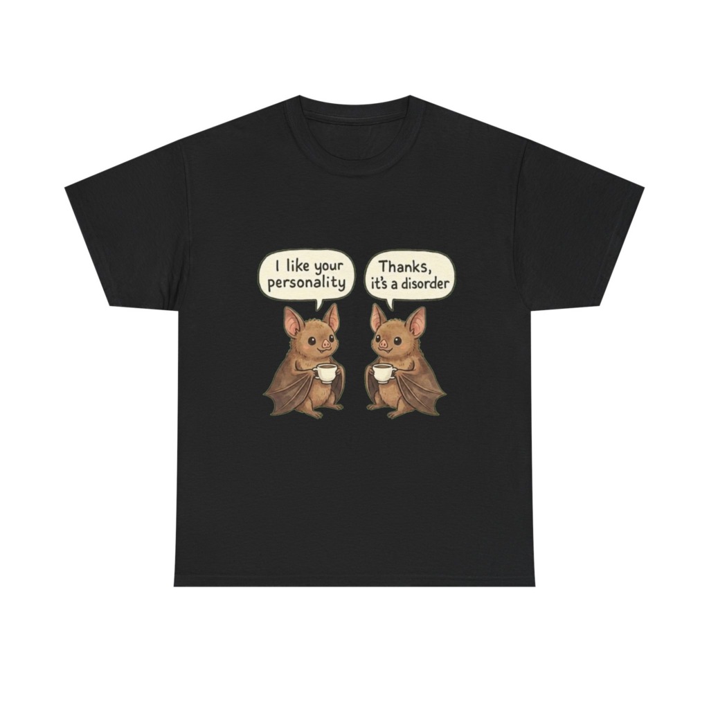 Black T-Shirt: Personality Disorder Bat Graphic
