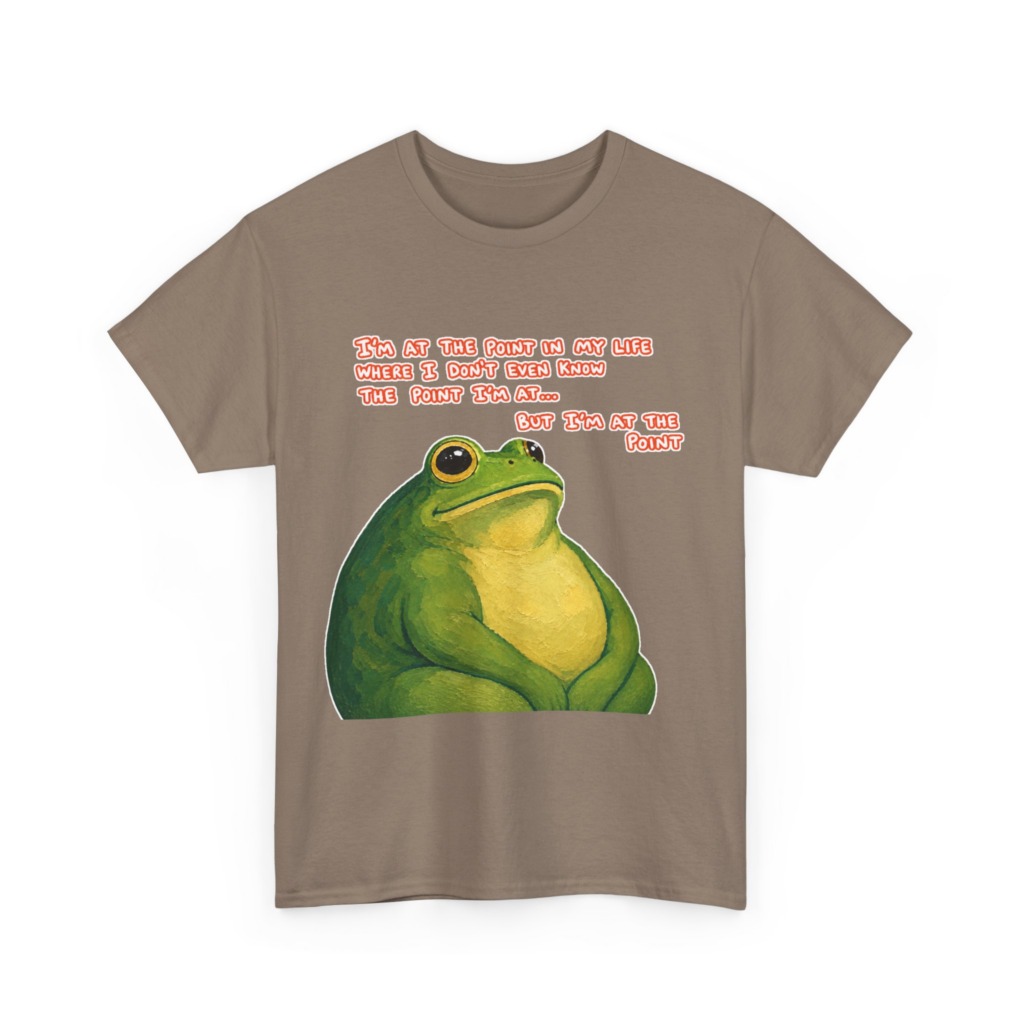 Graphic T-Shirt with Humorous 'I'm At The Point' Frog