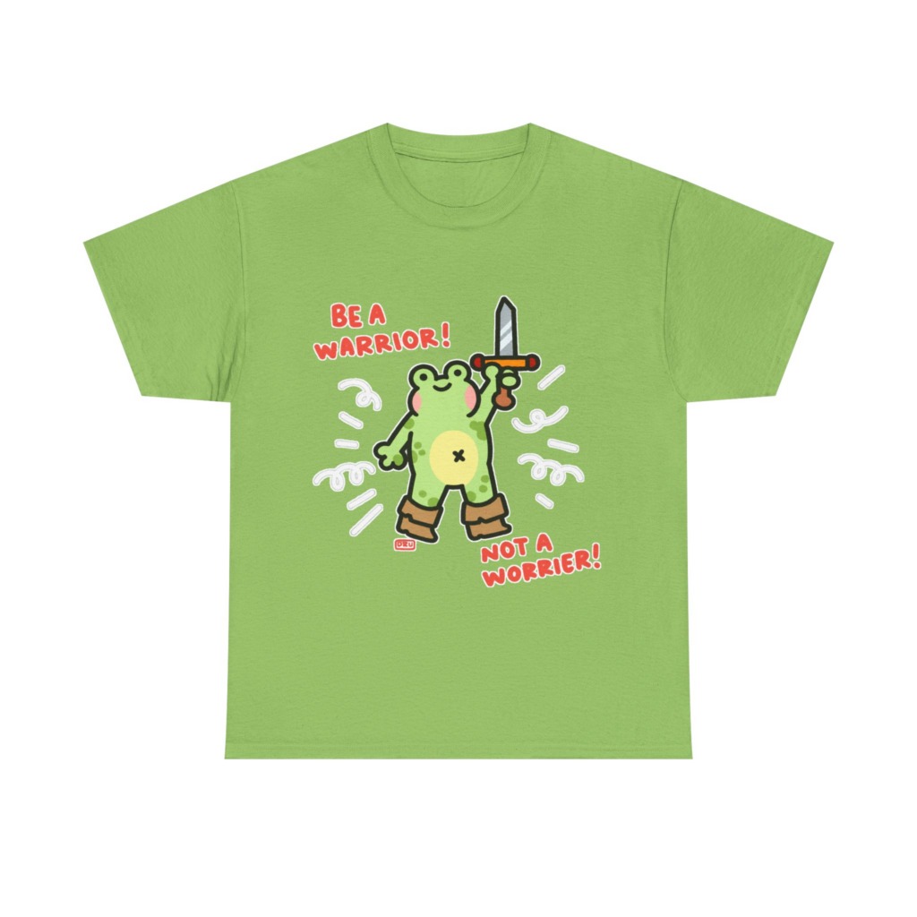 T-Shirt: Be A Warrior Frog With Sword Graphic