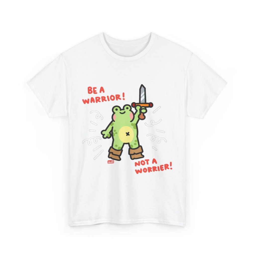 T-Shirt: Be A Warrior Frog With Sword Graphic