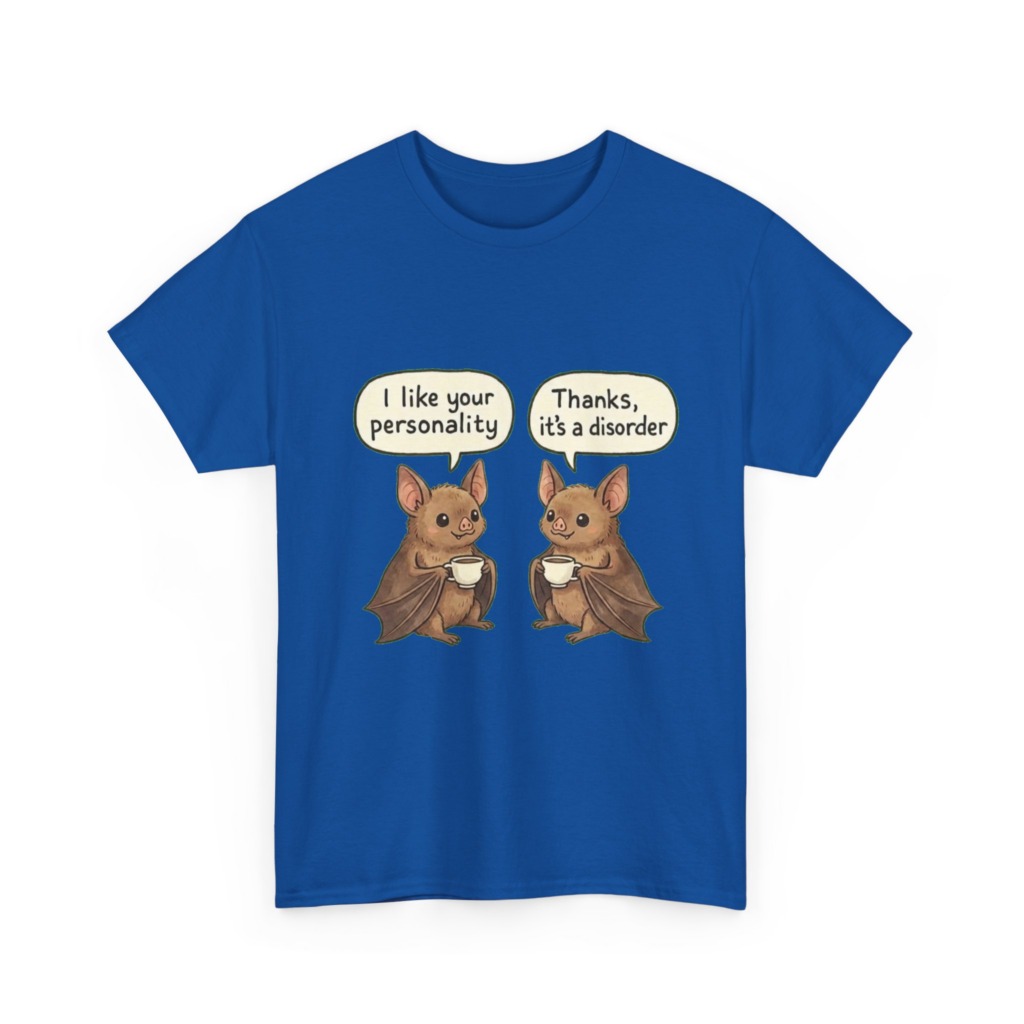 Personality Disorder Bat Coffee Graphic T-Shirt
