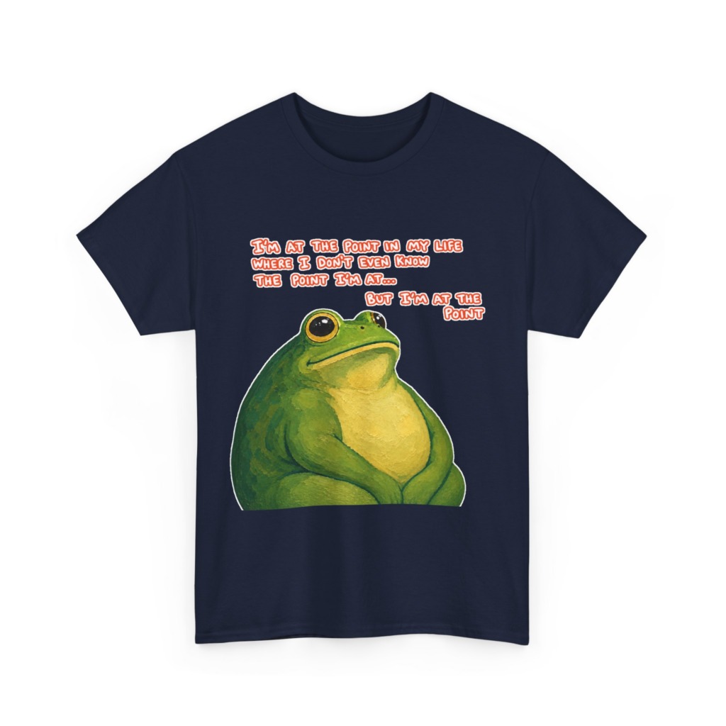 Graphic T-Shirt with Humorous 'I'm At The Point' Frog