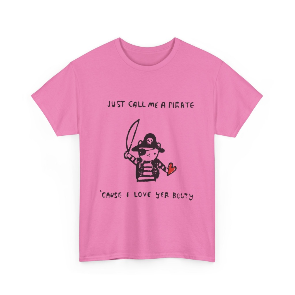 Black T-Shirt with Embroidered Red Heart