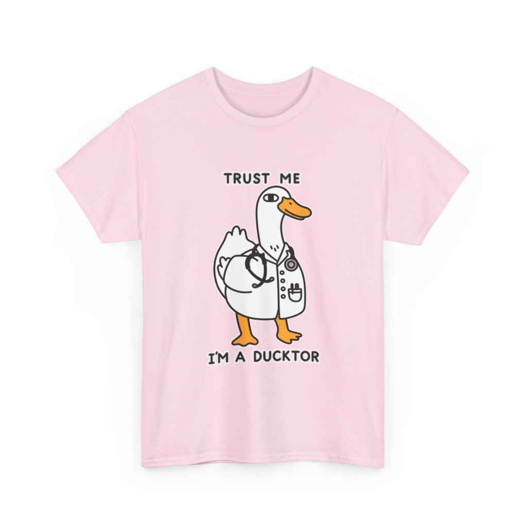 T-shirt with Doctor Duck 'Trust Me, I'm a Ducktor' Print