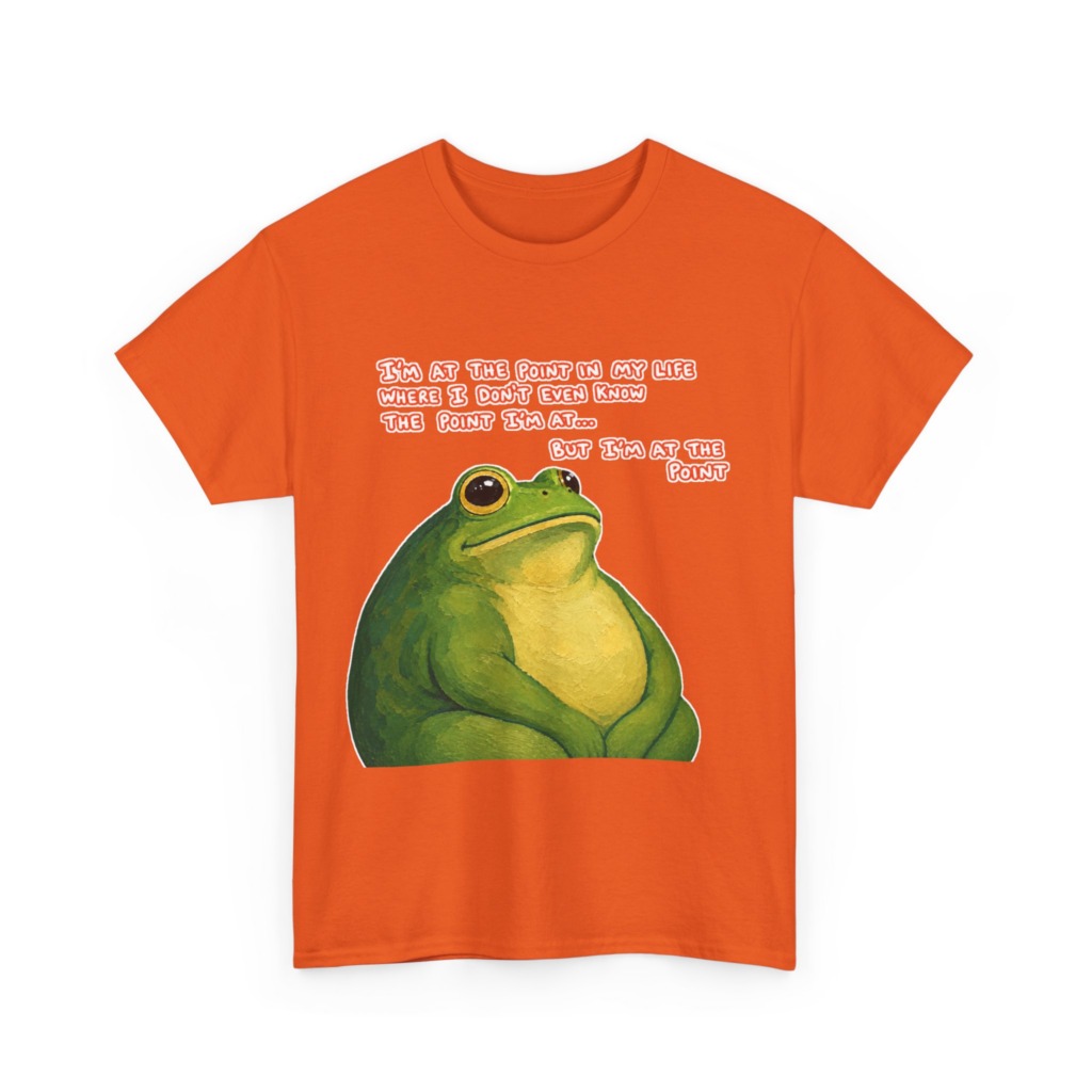 Graphic T-Shirt with Humorous 'I'm At The Point' Frog