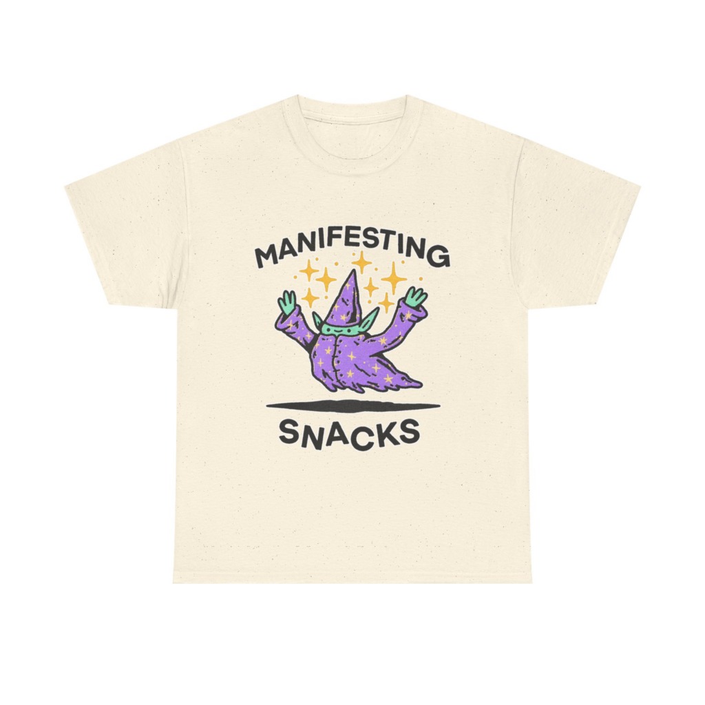 Manifesting Snacks Wizard Print Tee