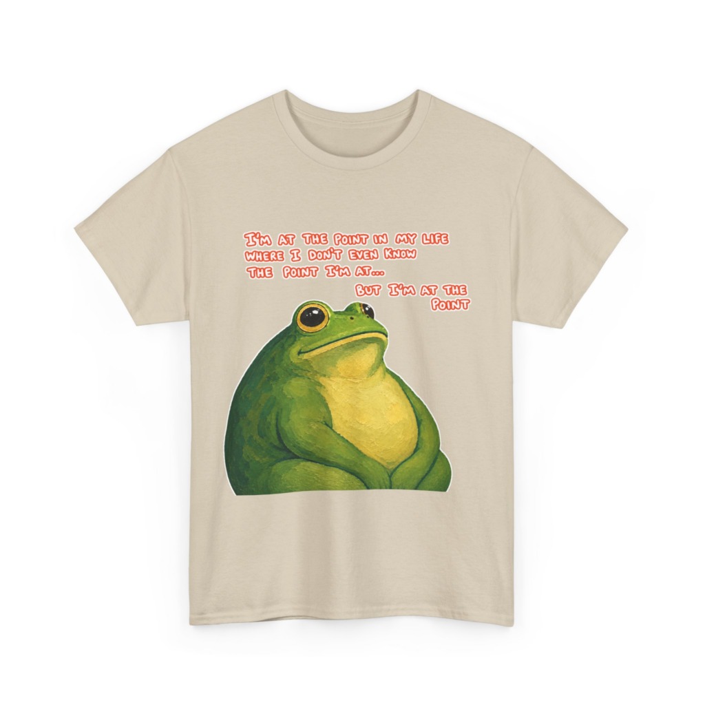Graphic T-Shirt with Humorous 'I'm At The Point' Frog