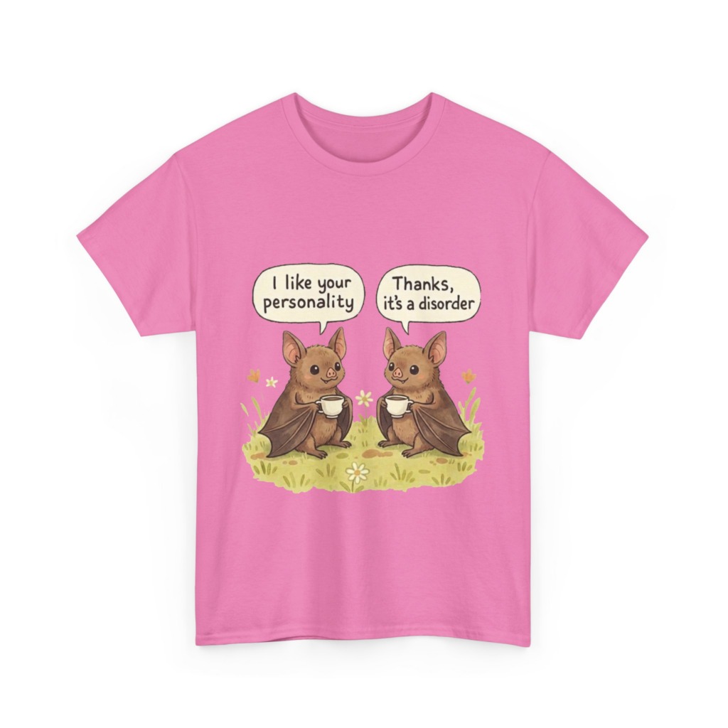 T-Shirt: Funny Bats Personality Disorder Coffee Dialogue