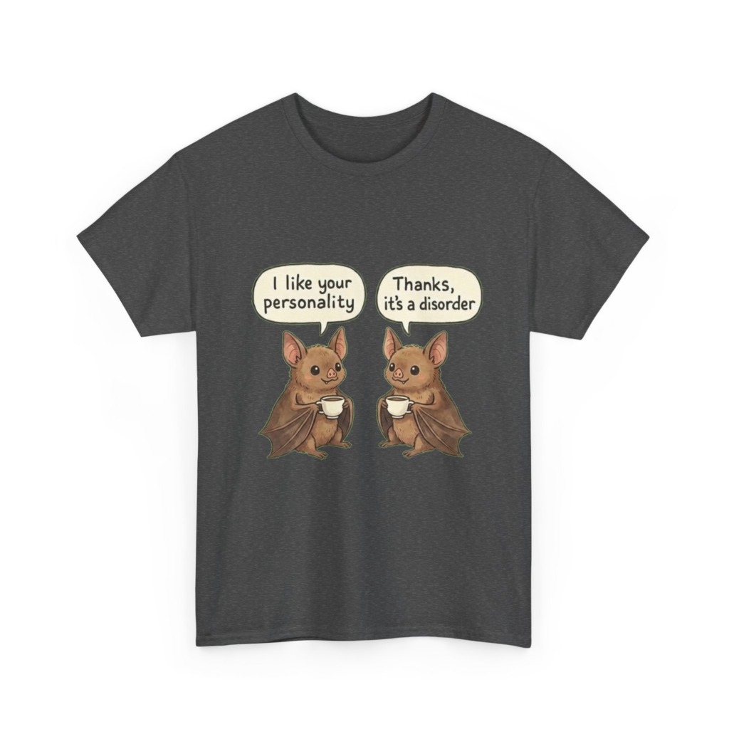 T-Shirt: Cute Bats & 'It's a Disorder' Coffee Graphic