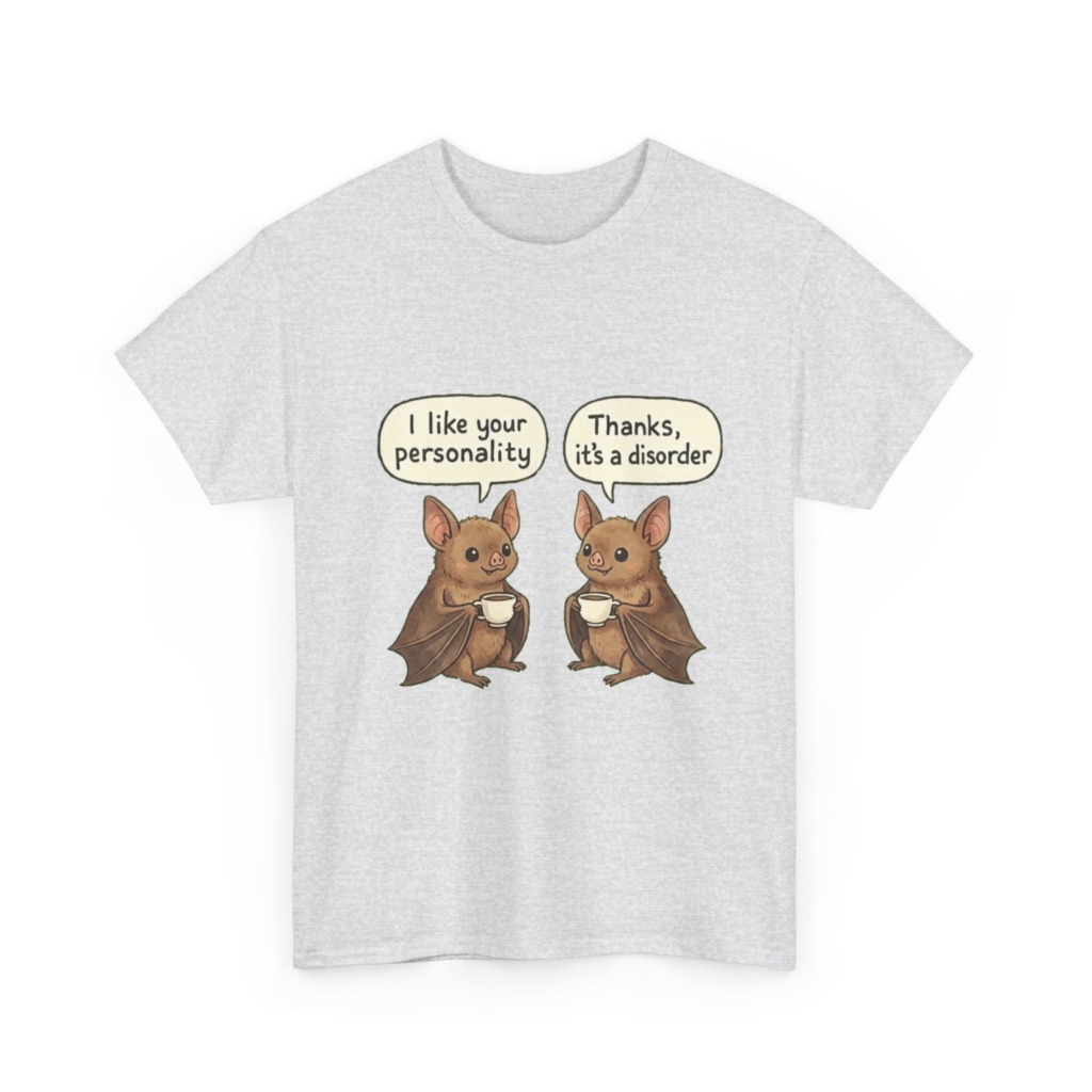 Bat Coffee Personality Disorder Graphic T-Shirt