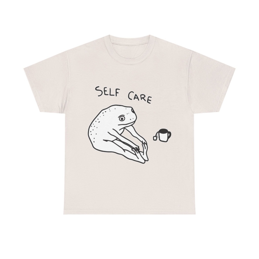 Self Care Frog & Tea Graphic T-Shirt