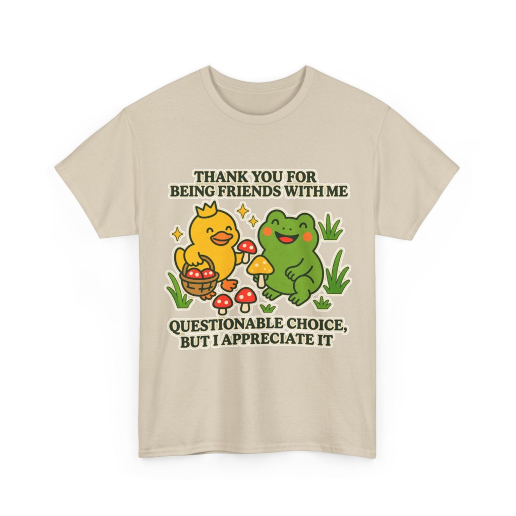 T-Shirt: 'Thank You For Being Friends' Duck & Frog