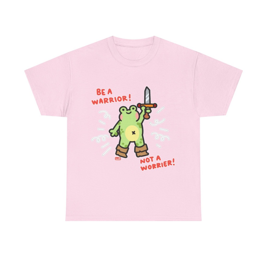 T-Shirt: Be A Warrior Frog With Sword Graphic