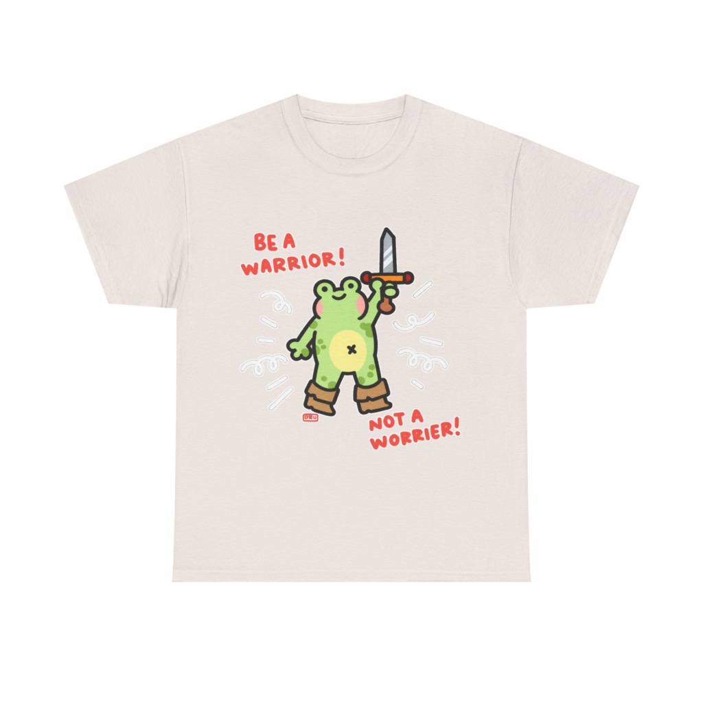 T-Shirt: Be A Warrior Frog With Sword Graphic