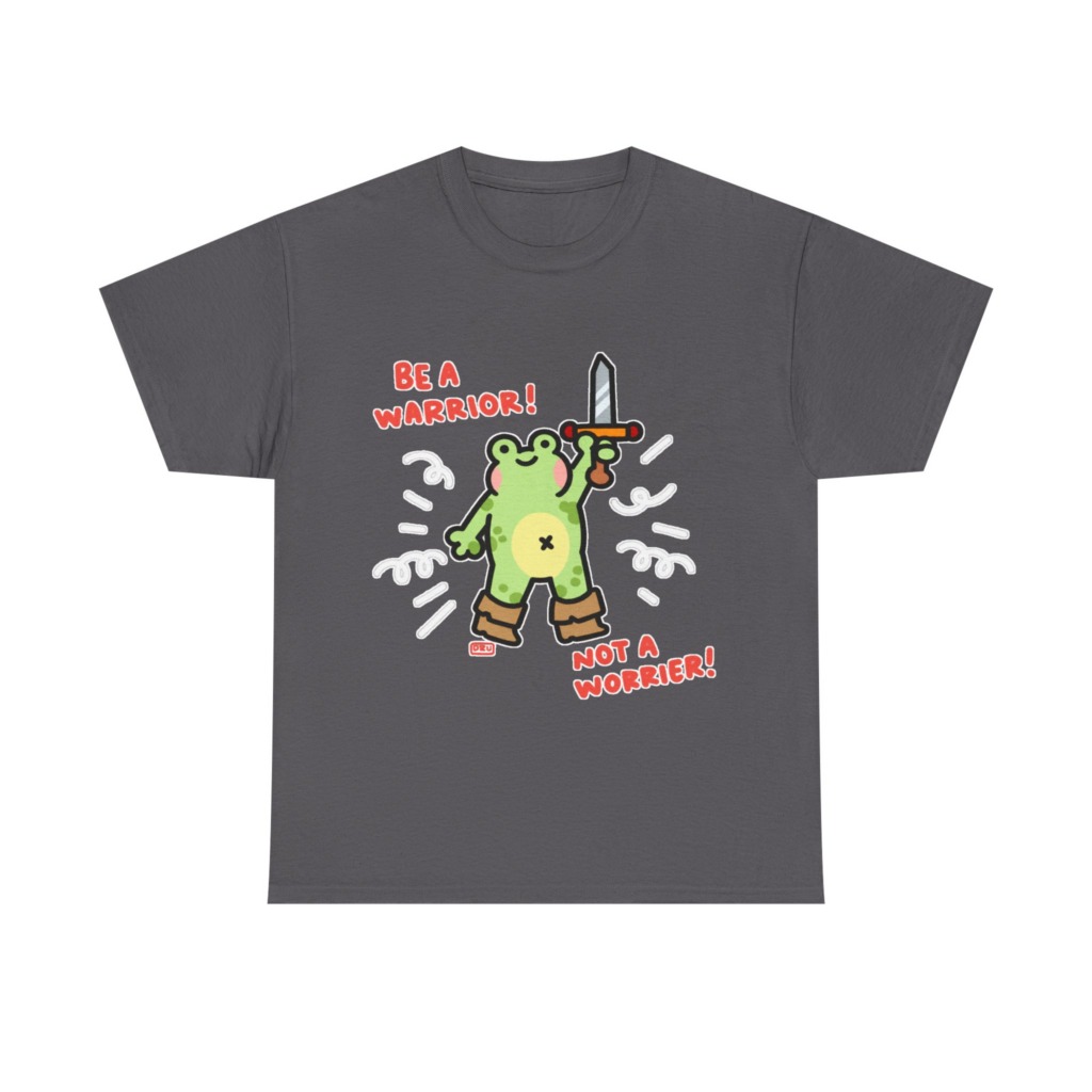 T-Shirt: Be A Warrior Frog With Sword Graphic