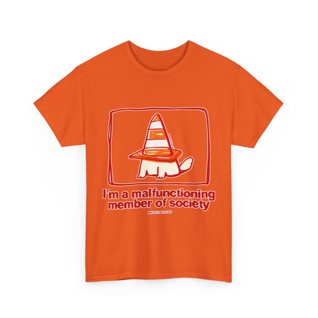 White 'Malfunctioning Member' Dog Graphic T-Shirt