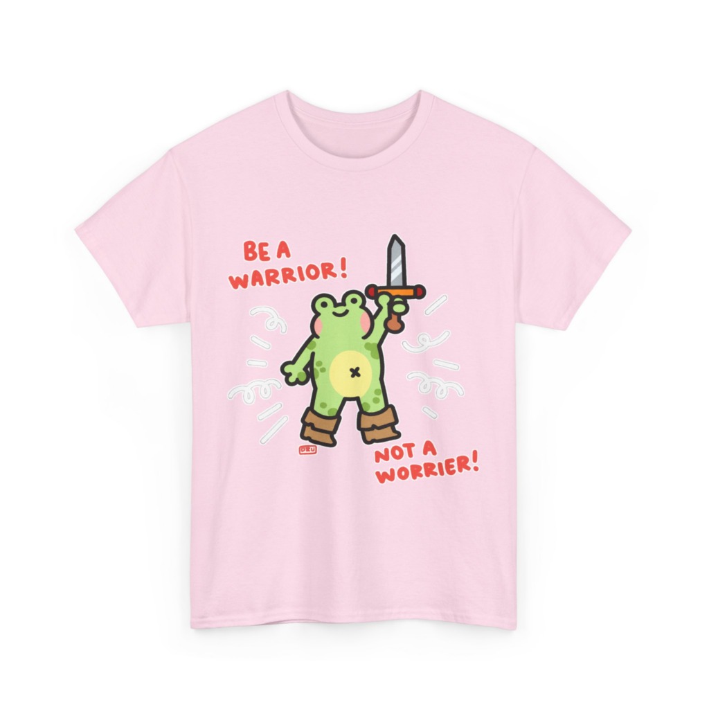 T-Shirt: Be A Warrior Frog With Sword Graphic