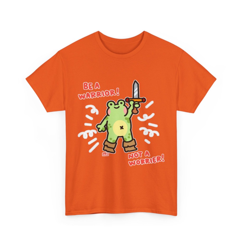 T-Shirt: Be A Warrior Frog With Sword Graphic