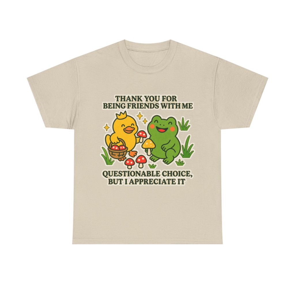 T-Shirt: 'Thank You For Being Friends' Duck & Frog