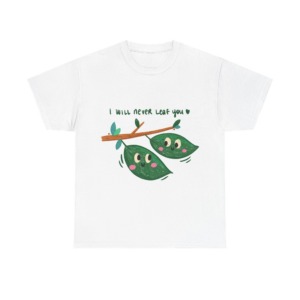 Cute Leaves 'I Will Never Leaf You' Graphic T-Shirt