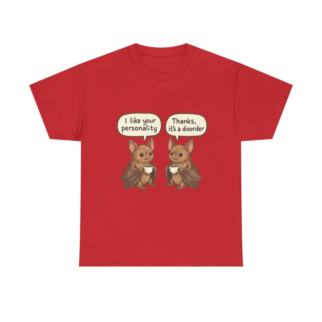 Personality Disorder Bat Coffee Graphic T-Shirt