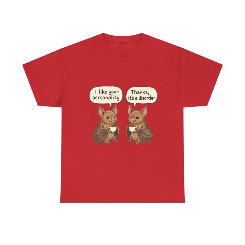 Bat Coffee Personality Disorder Graphic T-Shirt