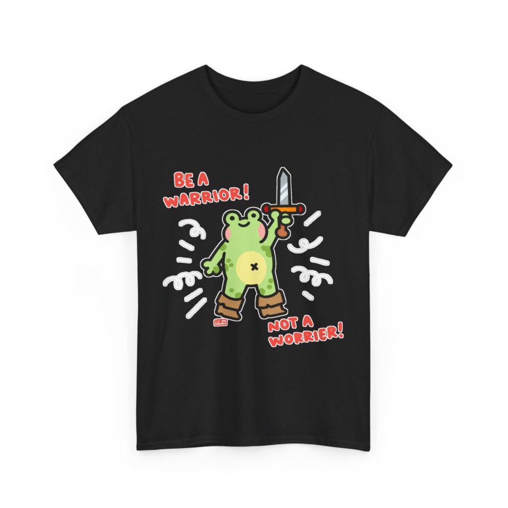 T-Shirt: Be A Warrior Frog With Sword Graphic