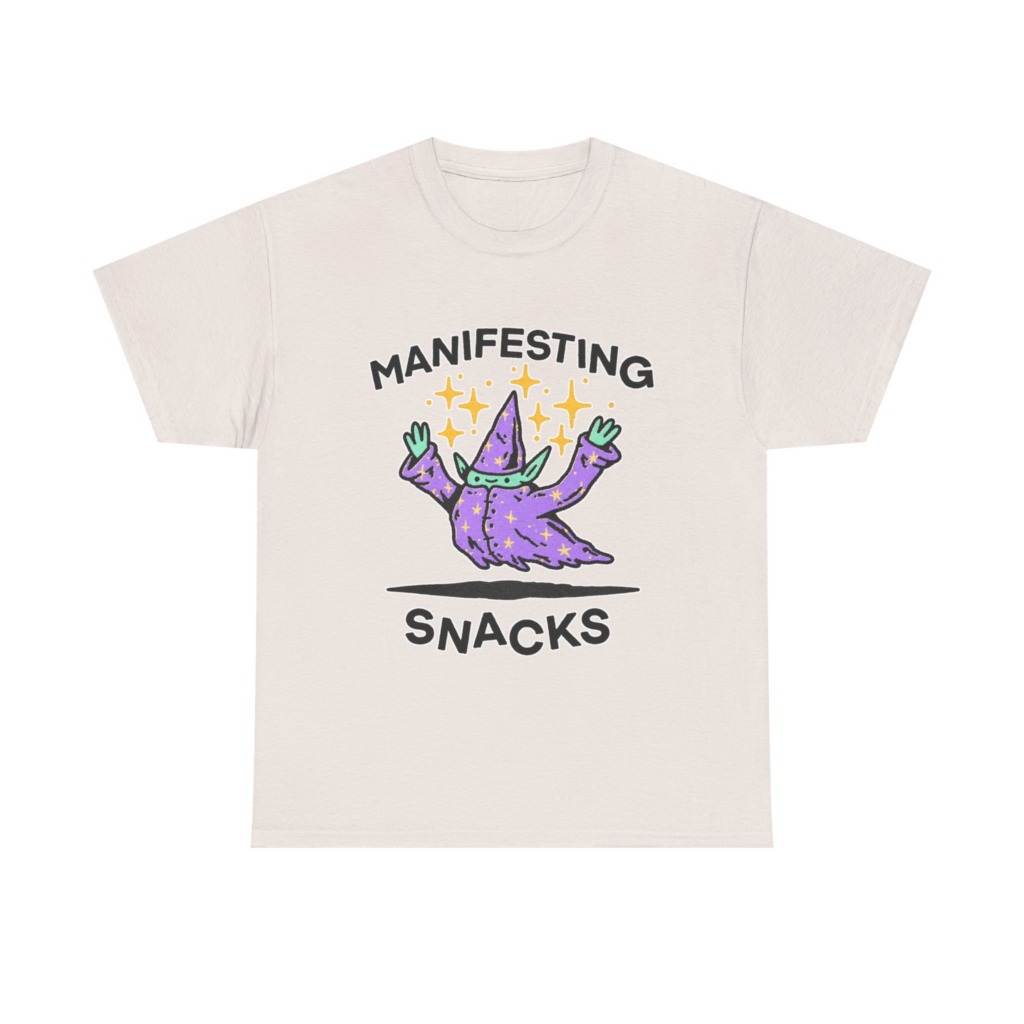 Manifesting Snacks Wizard Print Tee