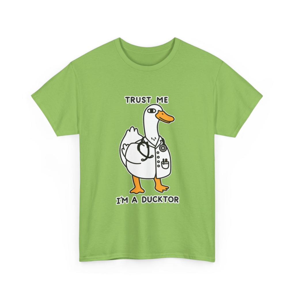 T-shirt with Doctor Duck 'Trust Me, I'm a Ducktor' Print