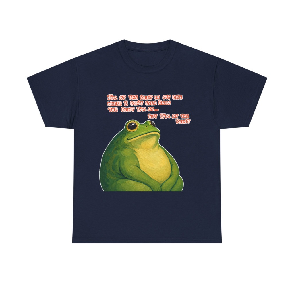 Graphic T-Shirt with Humorous 'I'm At The Point' Frog