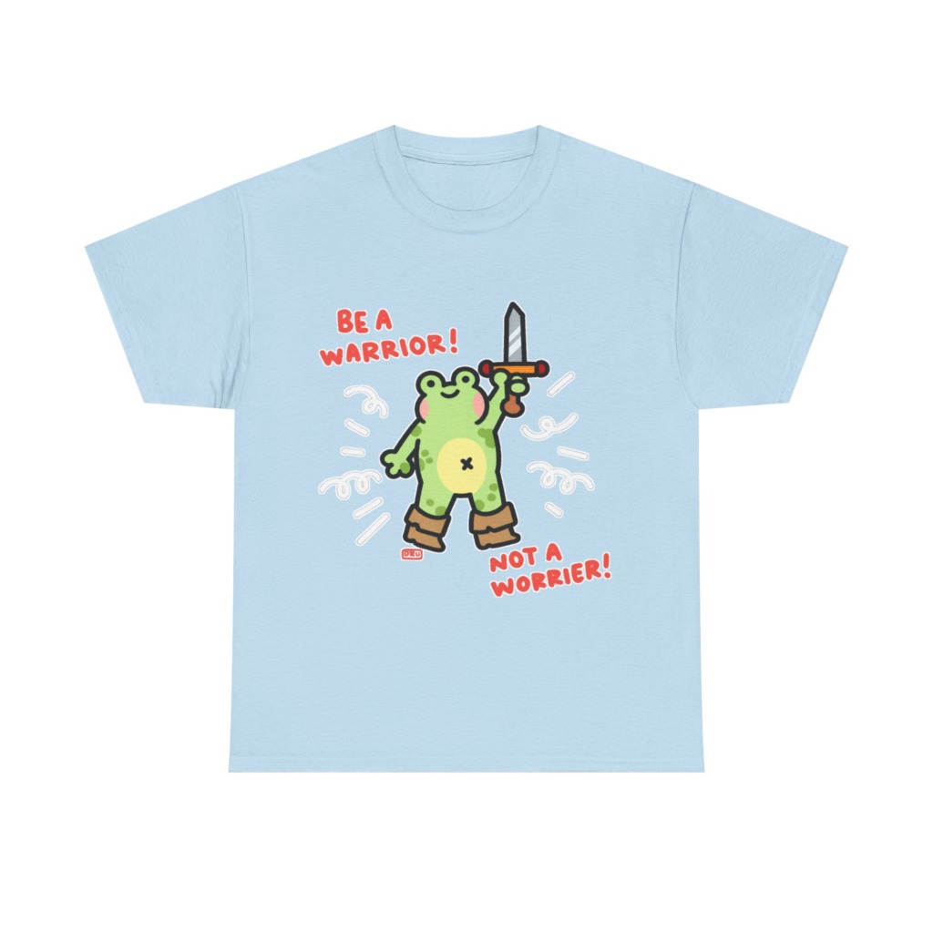 T-Shirt: Be A Warrior Frog With Sword Graphic