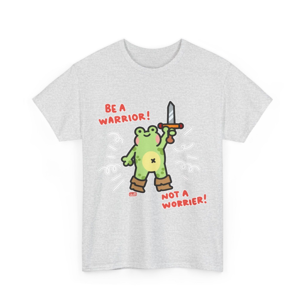 T-Shirt: Be A Warrior Frog With Sword Graphic